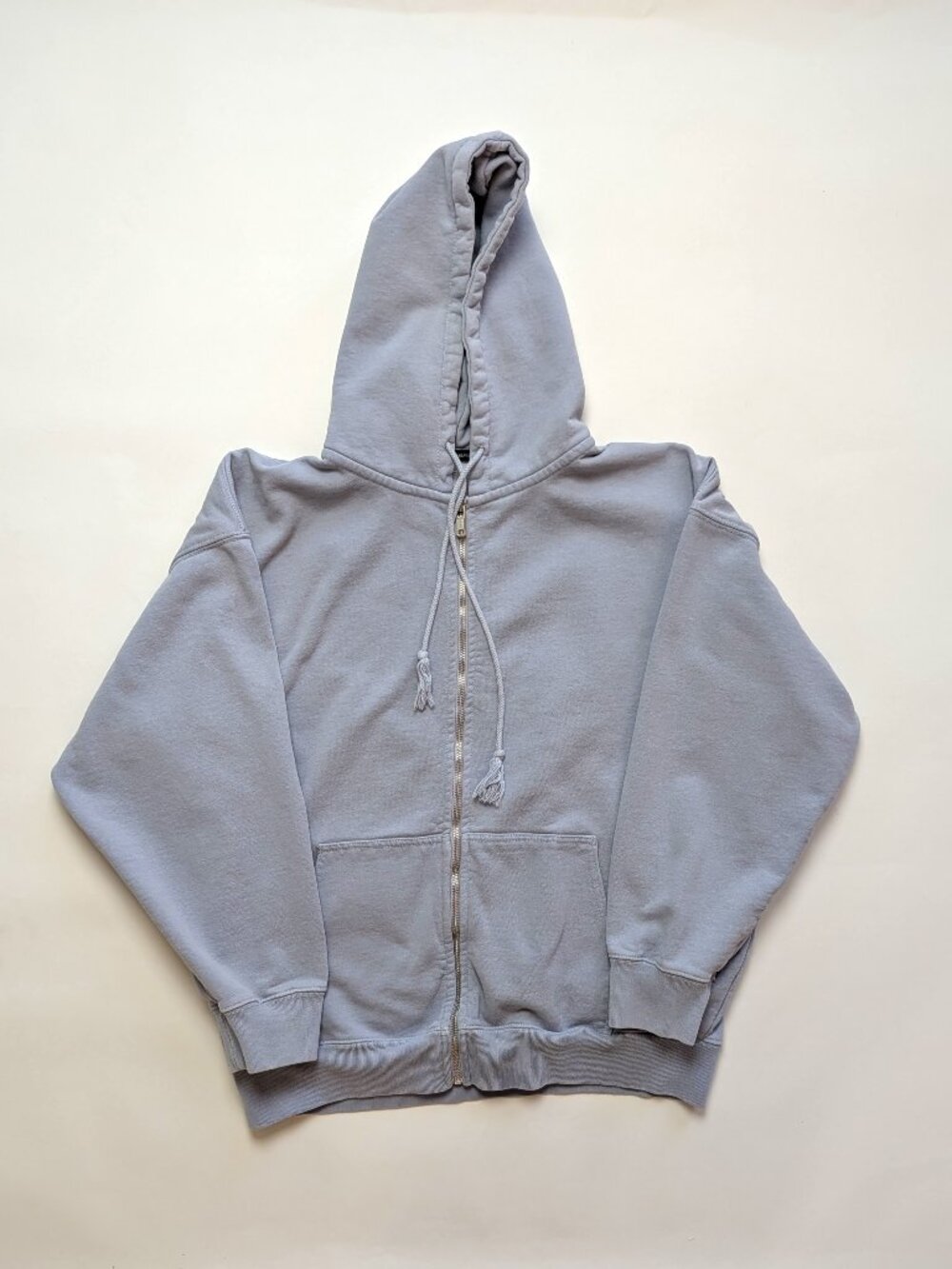 Brandy Melville Blue Gray Zip Up Hoodie One Size Over-Sized
